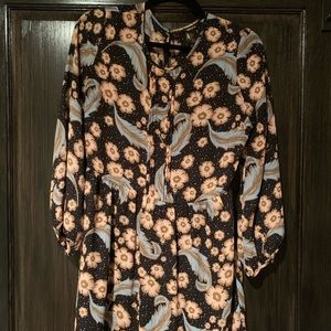 Floral pleated dress